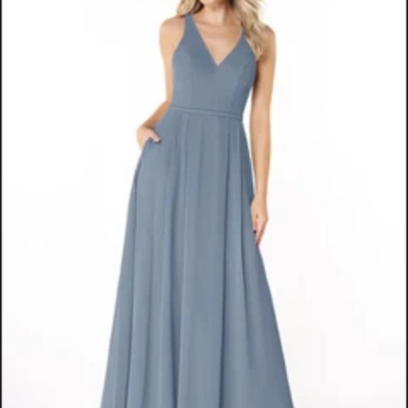 Unworn Blue Floor Length Gown - Picture 5 of 6